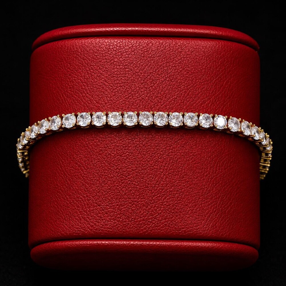 Gold Tennis Bracelet 8 Inch